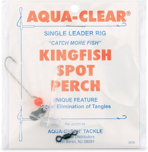 Aqua-Clear, Hi-Lo Rig System, Saltwater Fishing Setup, Kingfish Spot Perch Target, Pre Tied Leader Kit, Mono Line Swivel Bead Tackle, Surf Angling Equipment in Kuwait