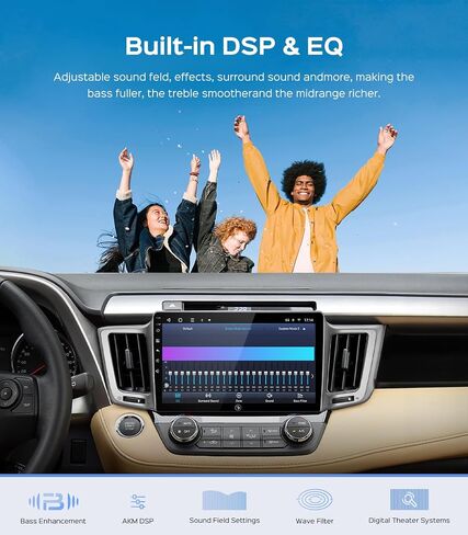 Car Radio Stereo for Toyota RAV4 2013 2014 2015 2016 2017 2018,10.2 Inch IPS HD Touch Screen Car Radio Wireless CarPlay Android Auto/GPS/FM/SWC/Bluetooth 1080P Backup Camera (2G+64G) in Saudi Arabia