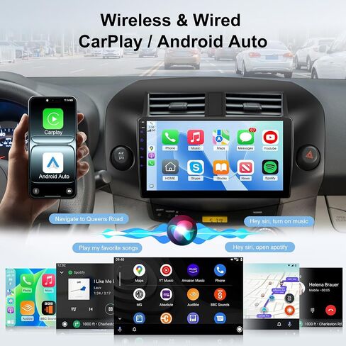 10 inch CarPlay Radio for Toyota RAV4 2007 2008 2009 2010 2011 2012 Stereo in Kuwait
