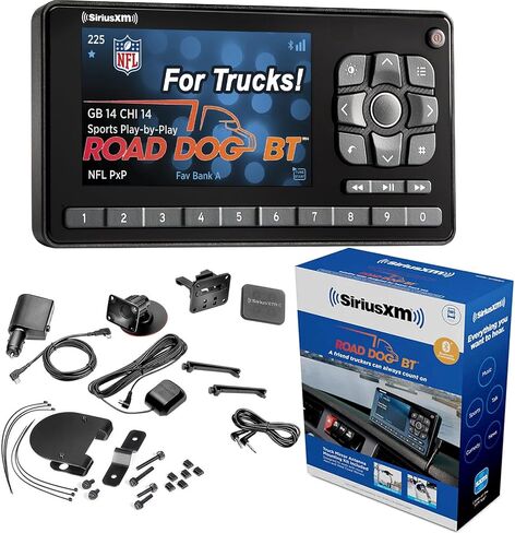 SiriusXM Road Dog BT Truck Satellite Radio Bundle with Universal Antenna Mounting Brackets (SXVRDBT1) in Kuwait