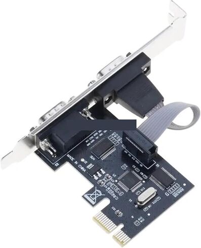 LX0B PCIe 2‑Port DB9 COM RS232 Serial Expansion Card in Kuwait