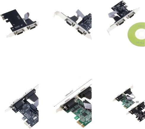 LX0B PCIe 2‑Port DB9 COM RS232 Serial Expansion Card in Kuwait