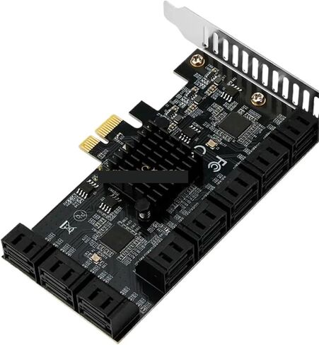 LX0B 16 Port III PCIE Controller Expansion Card PCIE 4X Slot to SATA3.0 Adapter in Kuwait