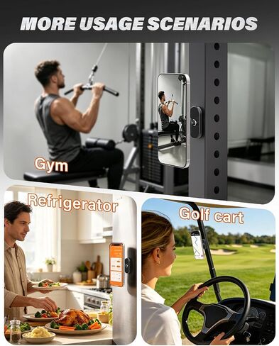 APPS2Car Magnetic Phone Holder for Gym, Double-Sided Magnet, 360° Rotation in Kuwait