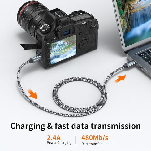 JXMOX USB C to Mini USB Cable,(3.3ft 2-Pack) Mini USB to Type C Cable Charging Cord for GoPro Hero 3+, PS3 Controller, MP3 Player, Dash Cam, Digital Camera, GPS Receiver, PDAs and More Mini B Devices in Kuwait