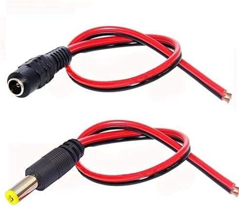 DC Power Pigtail Cable,5.5x2.1mm 18AWG 12V 5A (5 Pairs) in Kuwait