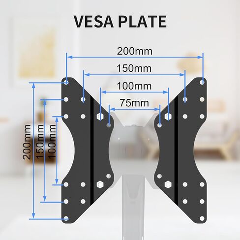 Pholiten VESA Conversion Plate Adjustable Adapter for Monitor Arm TV in Kuwait
