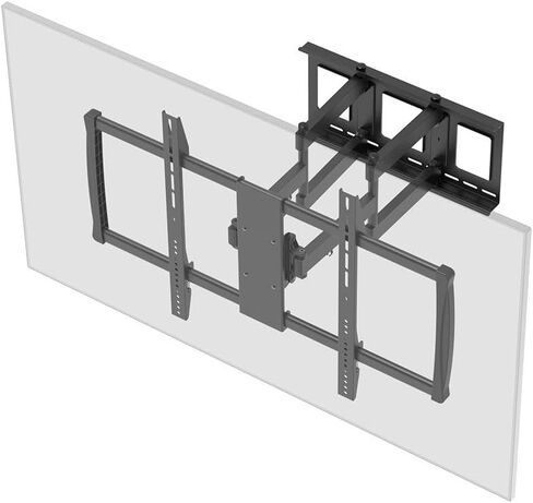 Monoprice Stable Series Full-Motion Articulating TV Wall Mount Bracket for TVs 60in to 100in Max Weight 176 lbs Extends from 2.8in to 24.6in VESA Up to 600x900 Concrete & Brick UL Certified Black in Kuwait