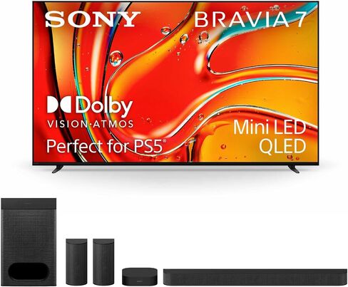 Sony BRAVIA Theater System 6 5.1ch Home Theater Sound Bar Bundle with 65" Mini LED QLED 4K Ultra HD BRAVIA 7 Smart Google TV (HT-S60 + K-65XR70) in Kuwait