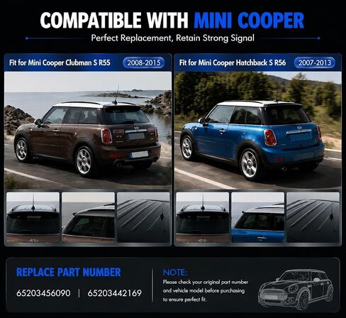 Large Type Roof Antenna Mount Base with Rubber Gasket Fit for Mini Cooper in Saudi Arabia