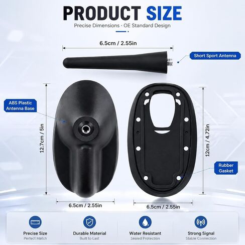 Large Type Roof Antenna Mount Base with Rubber Gasket Fit for Mini Cooper in Saudi Arabia