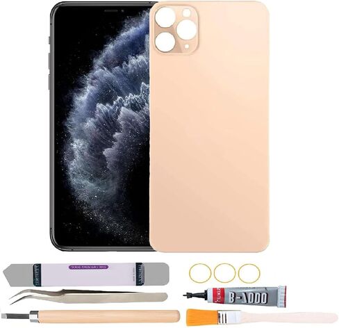 Back Cover Glass Replacement Compatible with iPhone 11 Pro Max 6.7 inches with Repair Tool Kits (Sliver) in Kuwait