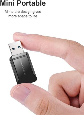 Blueshadow AC1300 USB WiFi Adapter - 2.4G/5G Dual Band Wireless Network Adapter for Desktop Computers PC, MU-MIMO WiFi Dongle, USB 3.0, Supports Windows 11, 10, 8.1, 8, 7, XP/MAC OS 10.5-10.15 in Kuwait