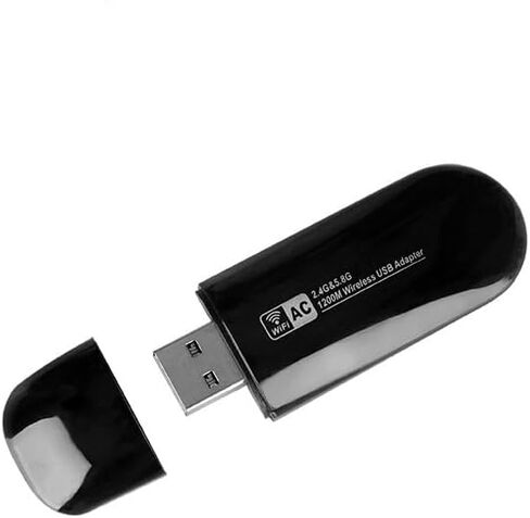 JAPOO RTL8812AU 1200M Wireless USB WiFi Adapter for Desktop PC and Laptop,Dual Band 5.8G/2.4G WiFi Adapter,Supports Win7/8/10/11/Linux/Ubuntu Kali Mint Debian Kubuntu Mate Zorin PureOS Raspberry Pi in Kuwait