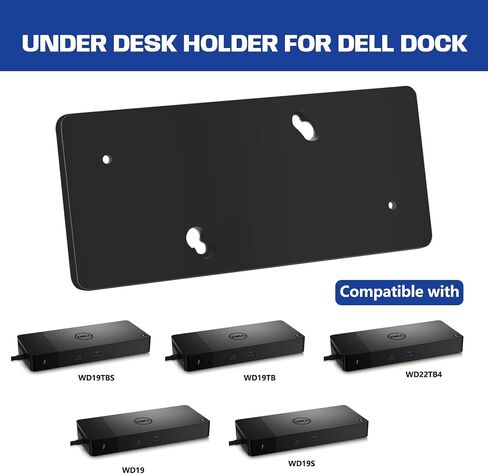 Under Desk Mount for Dell WD19 / WD19S / WD19TBS / WD19TB / WD22TB4 Dock + Power Bricks (for 180W and 130W), Docking Station & Power Bricks Holder in Kuwait