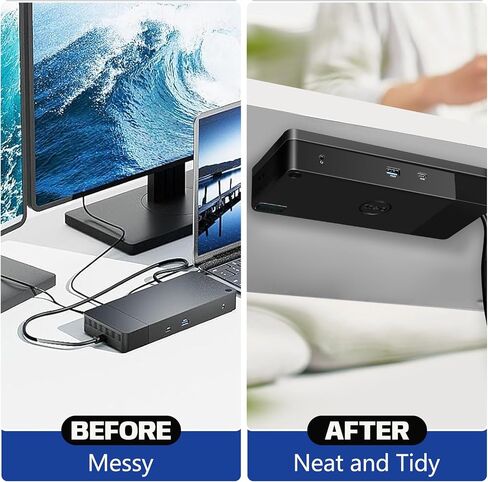 Under Desk Mount for Dell WD19 / WD19S / WD19TBS / WD19TB / WD22TB4 Dock + Power Bricks (for 180W and 130W), Docking Station & Power Bricks Holder in Kuwait