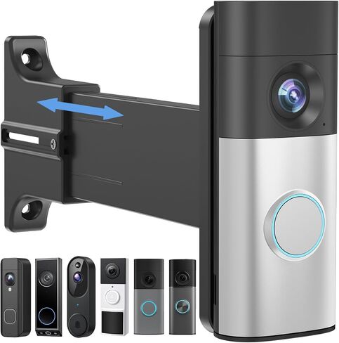 Adjustable 2" to 4.7" Doorbell Extender Mount for Ring Newest 2026 Battery/Blink/Tapo/Orbitell Video Doorbell, Universal Doorbell Angle Camera Mount, Brick Wall Mounting Bracket Holder for Wider View in Kuwait