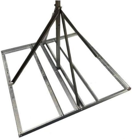 EZ LNP-120-200 Large Non-Penetrating Roof Mount with 2" x 120" Mast with Mat in Kuwait