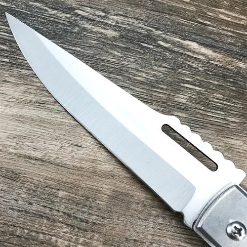 10 inch AK47 Manual Open Folding Pocket Knife With LED Light,Stainless Steel Blade, Wooden handle, EDC Knives for Hiking,Outdoor, Camping, Gift Nylon Sheath in Kuwait