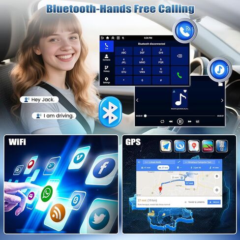Android 15 4G+64G Car Stereo for Honda Accord 2003-2007 with Wireless Carplay Android Auto, 10 Inch Incell Touchscreen Head Unit 32-EQ DSP Bluetooth 5.0 GPS WiFi FM/RDS Mirror Link SWC Backup Cam in Kuwait