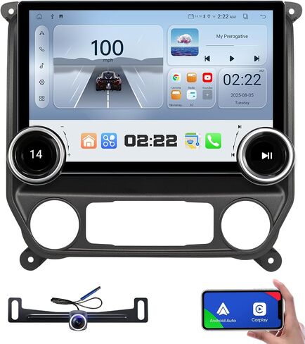 Car Stereo for Chevy Silverado GMC Sierra 2014-2018, Wireless CarPlay & Android Auto, 11.5 Inch QLED Touch Screen Radio Upgrade, GPS Navigation Head Unit, Bluetooth, Backup Camera in Kuwait