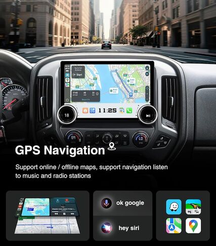 Car Stereo for Chevy Silverado GMC Sierra 2014-2018, Wireless CarPlay & Android Auto, 11.5 Inch QLED Touch Screen Radio Upgrade, GPS Navigation Head Unit, Bluetooth, Backup Camera in Kuwait