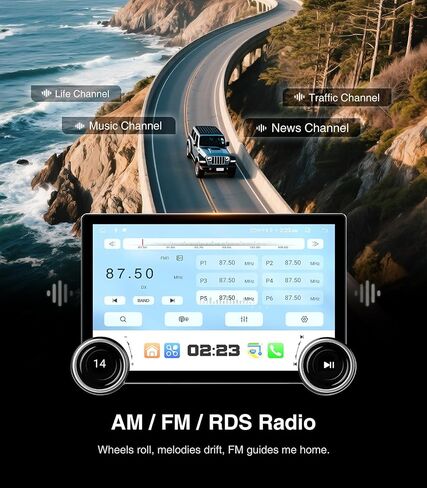 Car Stereo for Chevy Silverado GMC Sierra 2014-2018, Wireless CarPlay & Android Auto, 11.5 Inch QLED Touch Screen Radio Upgrade, GPS Navigation Head Unit, Bluetooth, Backup Camera in Kuwait