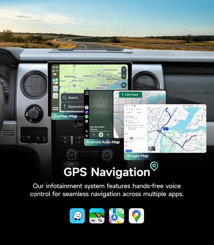 Car Radio Stereo for Ford F150 2009-2014, Wireless CarPlay Android Auto in Kuwait