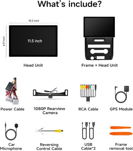 Car Radio Stereo for Ford F150 2009-2014, Wireless CarPlay Android Auto in Kuwait