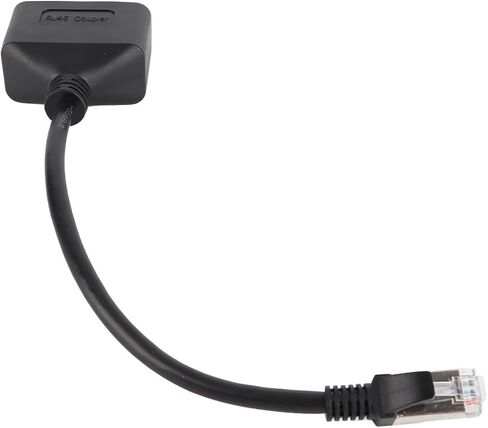 Ethernet Splitter 1 to 2 Port, RJ45 Network Splitter Ethernet Adapter Cable for Home Office, One Port Works at a Time in Kuwait