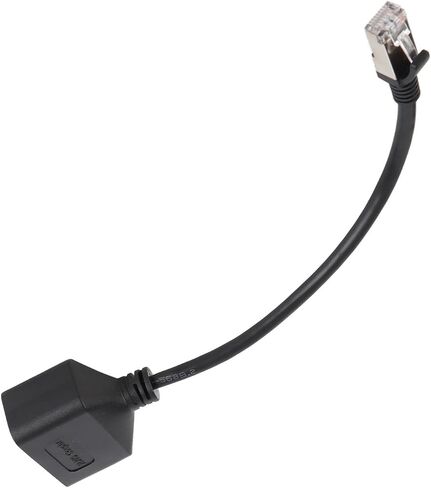 Ethernet Splitter 1 to 2 Port, RJ45 Network Splitter Ethernet Adapter Cable for Home Office, One Port Works at a Time in Kuwait