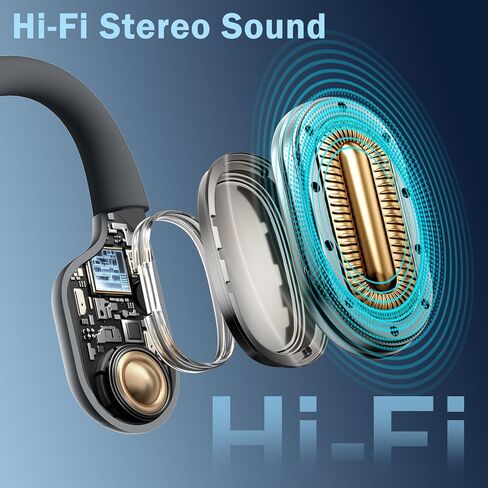 Swimming Headphones-Bone Conduction Headphones, IP68 Waterproof Open Earphones, LiteSurge Bluetooth 5.4 Underwater Sport Earbuds with 32 GB MP3 Memory for Swimming, Marathon-Ink Black in Kuwait