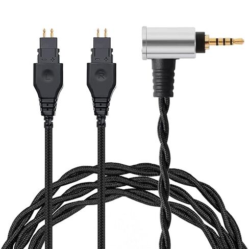 FAAEAL HiFi Replacement Audio Upgrade Cable,High Purity Oxygen Free Copper Wired AUX Card,Soft Cotton Yarn Cover Compatible with HD650 HD600 HD660S Headphones for Musicians Audiophiles 4.4mm 4.9ft in Kuwait
