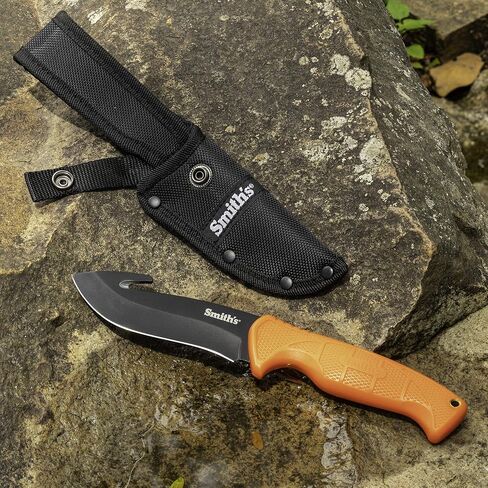 Smith's 51235 EdgeSport Combo - 4" Skinning Knife w/Gut Hook, Cordura Sheath, & 2-Step Hunt & Fish Knife Sharpener - Outdoor Essentials Gift in Kuwait