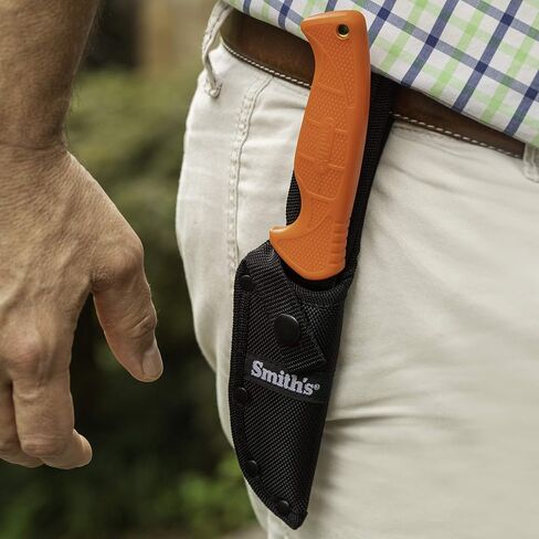 Smith's 51235 EdgeSport Combo - 4" Skinning Knife w/Gut Hook, Cordura Sheath, & 2-Step Hunt & Fish Knife Sharpener - Outdoor Essentials Gift in Kuwait