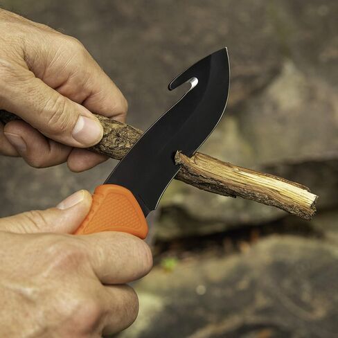 Smith's 51235 EdgeSport Combo - 4" Skinning Knife w/Gut Hook, Cordura Sheath, & 2-Step Hunt & Fish Knife Sharpener - Outdoor Essentials Gift in Kuwait