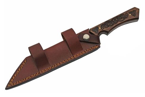 SZCO Full Tang Hunting Knife 12 Inch - Camping Knife with Engraved Wood Handle, Damascus Blade & Sheath - Pocket Knife for Hunting, Camping & Outdoor uses - Knives for Men in Kuwait