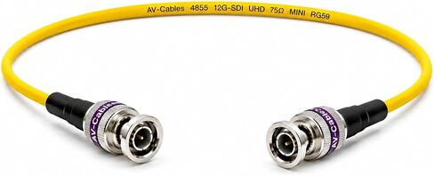 AV-Cables 12G-SDI BNC to BNC Cable, 4855R,6ft, Yellow in Kuwait