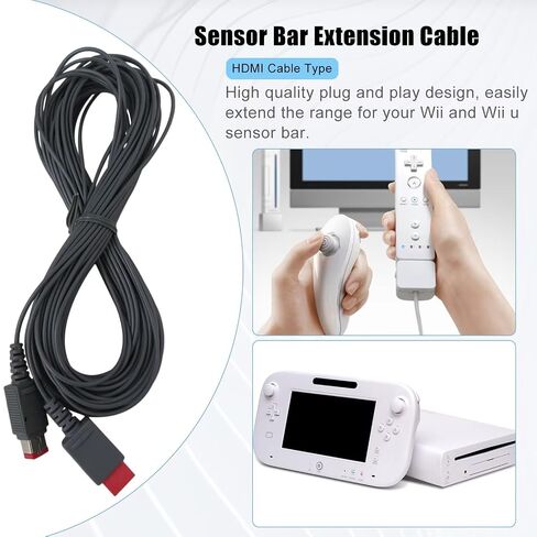 Bar Extension Cable Cord Fit for Nintendo Wii & Wii U 10ft/3M, Extension Cable Cord Fit for Wii & Wii U Sensor Bar Lead in Kuwait