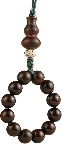 Sandalwood Bodhi Phone Charm - Gourd Shape Wooden Keychain, Zen Hanging Ornament for Phone, Bag, USB, Spiritual Inspired Dangle Gift in Kuwait