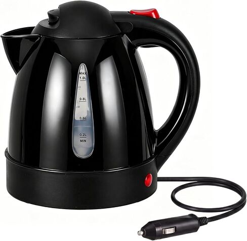 Portable Car Kettle, 12V 150W 1000ml Electric Water Boiler in Kuwait