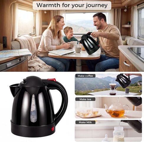 Portable Car Kettle, 12V 150W 1000ml Electric Water Boiler in Kuwait