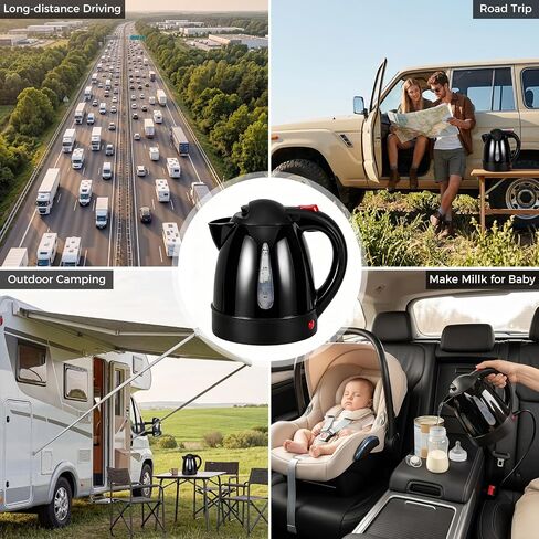 Portable Car Kettle, 12V 150W 1000ml Electric Water Boiler in Kuwait