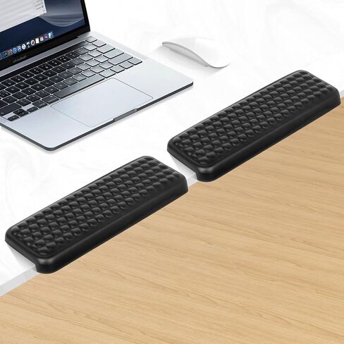 L-Shaped Desk EdgeRest, 2-Piece Set,Desk Elbow Pad, Ergonomic Design, Suitable for Desk and Table Edge, Memory Foam Material, Non-Slip and Wear-Resistant, Black Oval（Leather） in Kuwait