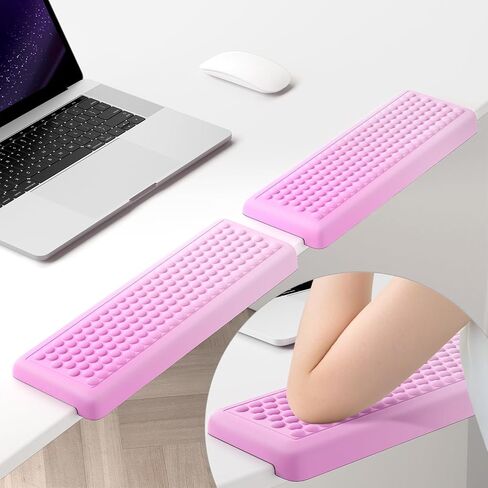 Hsurbtra L-Shaped Desk Elbow Pad, 2-Piece Soft Memory Foam Elbow Support Padding with Non-Slip Rubber Base, Ergonomic Desk Edge Cushion Wrist Rest for Office, Home, Work, Gaming, Purple in Saudi Arabia