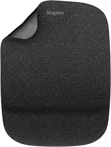Staples TECH Mouse Pad with Gel Wrist Rest, Non-Slip, Black, 53326 in Kuwait