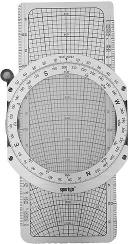 Sporty’s Aluminum E6B Flight Computer and Sectional Plotter Bundle in Kuwait