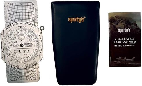 Sporty’s Aluminum E6B Flight Computer and Sectional Plotter Bundle in Kuwait