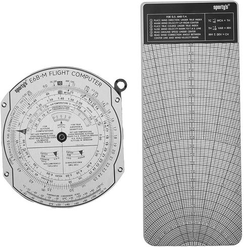 Sporty’s Aluminum E6B Flight Computer and Sectional Plotter Bundle in Kuwait