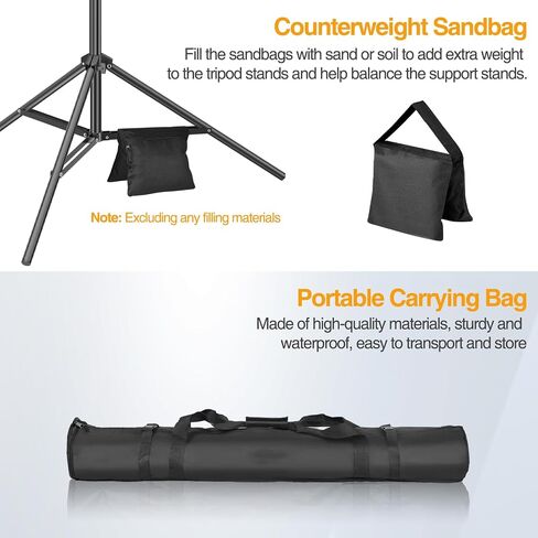 7x10ft Photography Umbrella Lighting Kit with Backdrop in Kuwait
